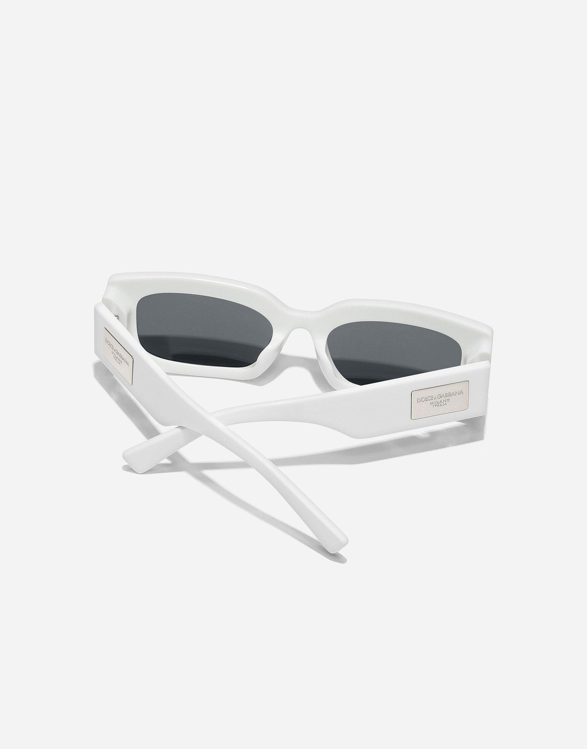 DOLCE & GABBANA Dg Plaque Sunglasses In White Product Image
