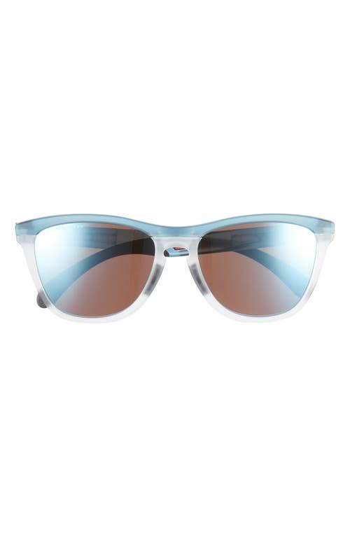 Oakley Mens OO9284 Frogskins Range 55mm Round Sunglasses - Matte Black/Prizm Grey Product Image
