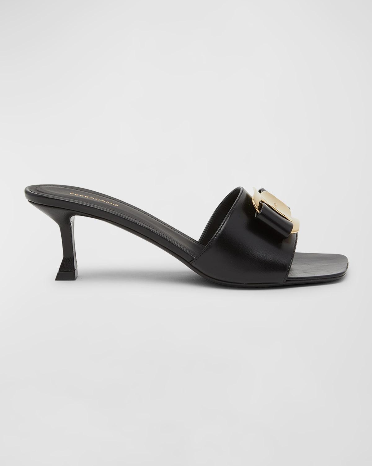 Ferragamo Womens Zelie Bow Slide Sandals Product Image