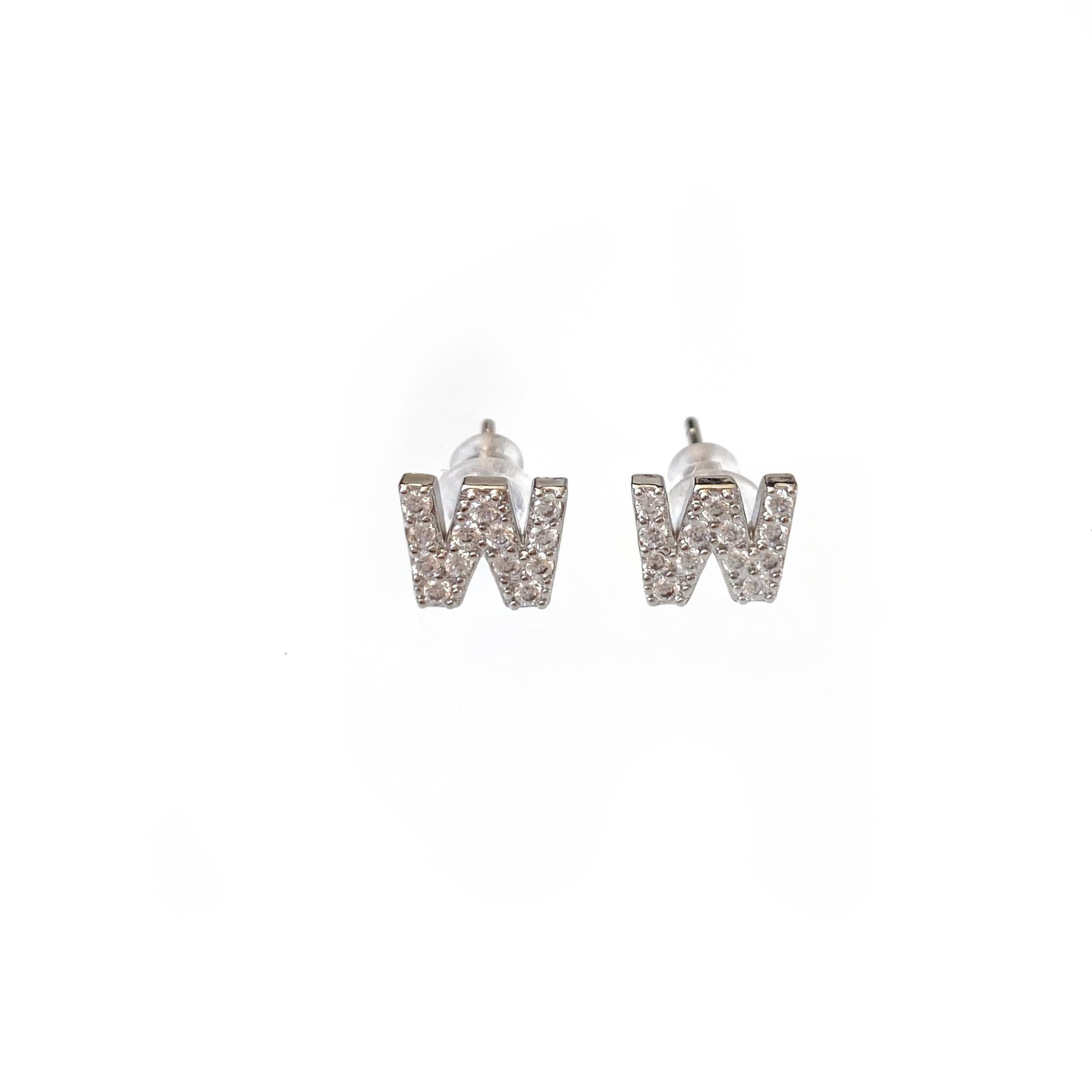 Silver Initial Studs Product Image