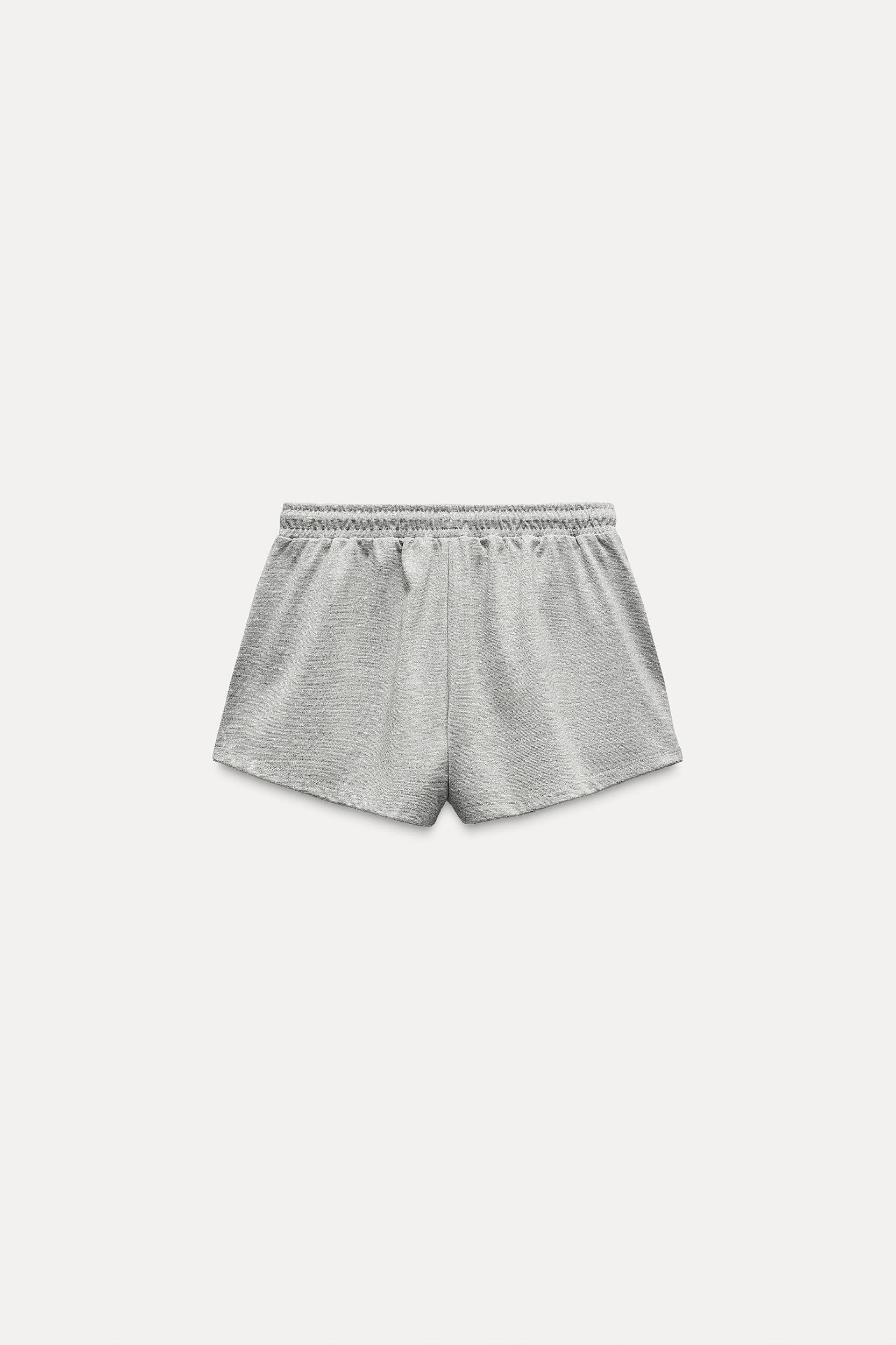 METALLIC THREAD TEXT SHORTS Product Image
