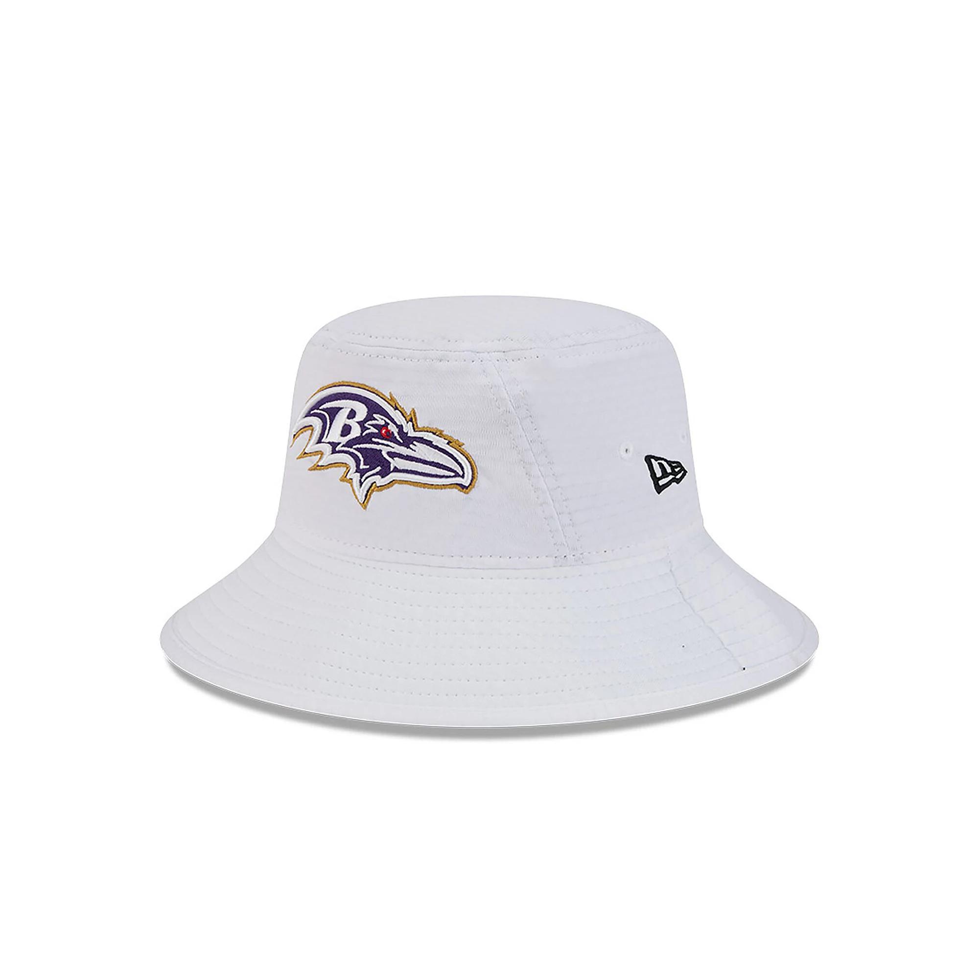 Men's New Era White Baltimore Ravens 2024 NFL Training Camp Stretch Bucket Hat Product Image