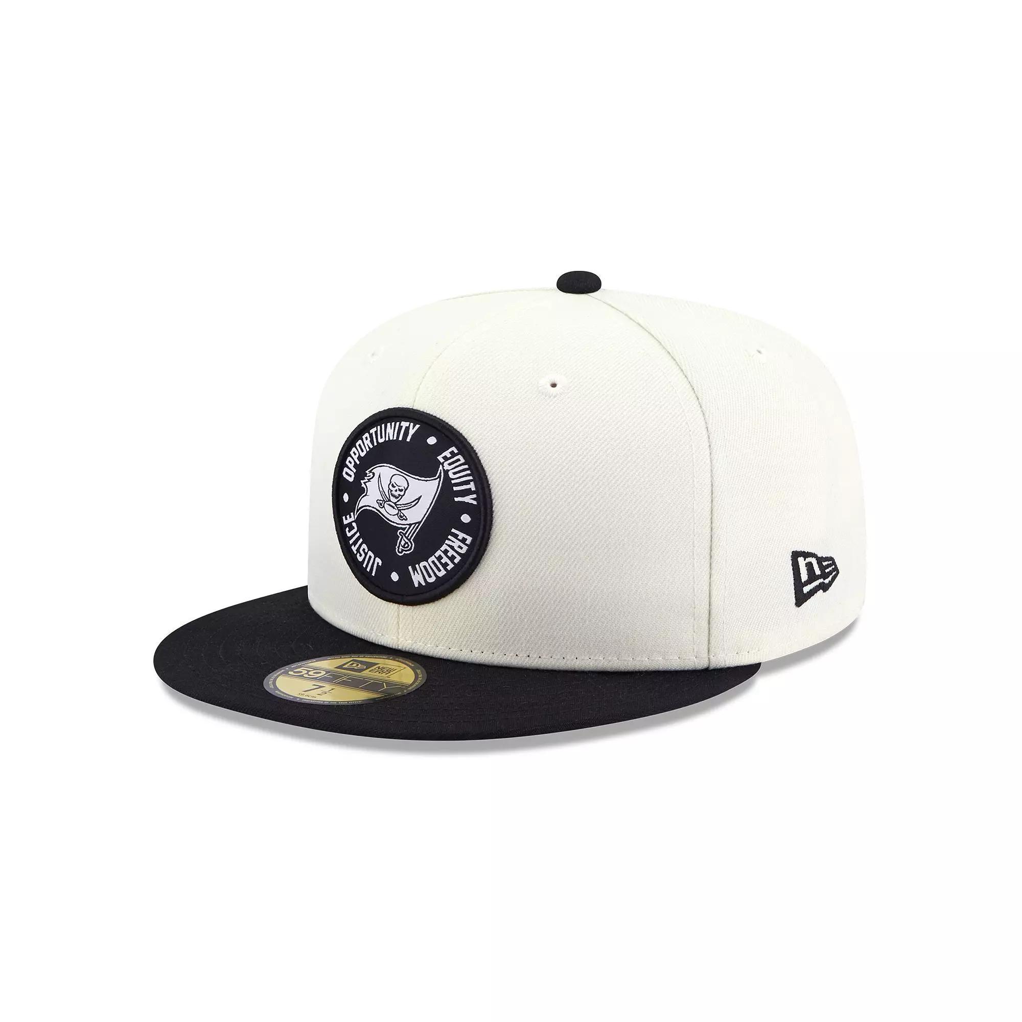 Men's New Era Cream/Black Tampa Bay Buccaneers 2022 Inspire Change  59FIFTY Fitted Hat, Size: 7 1/4, Beige Product Image