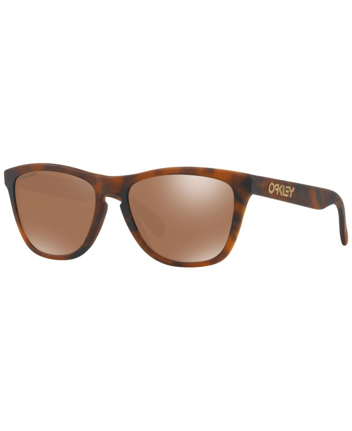 Oakley Unisex OO9013 Frogskins 55mm Square Sunglasses - Polished Clear/Prizm Violet Product Image
