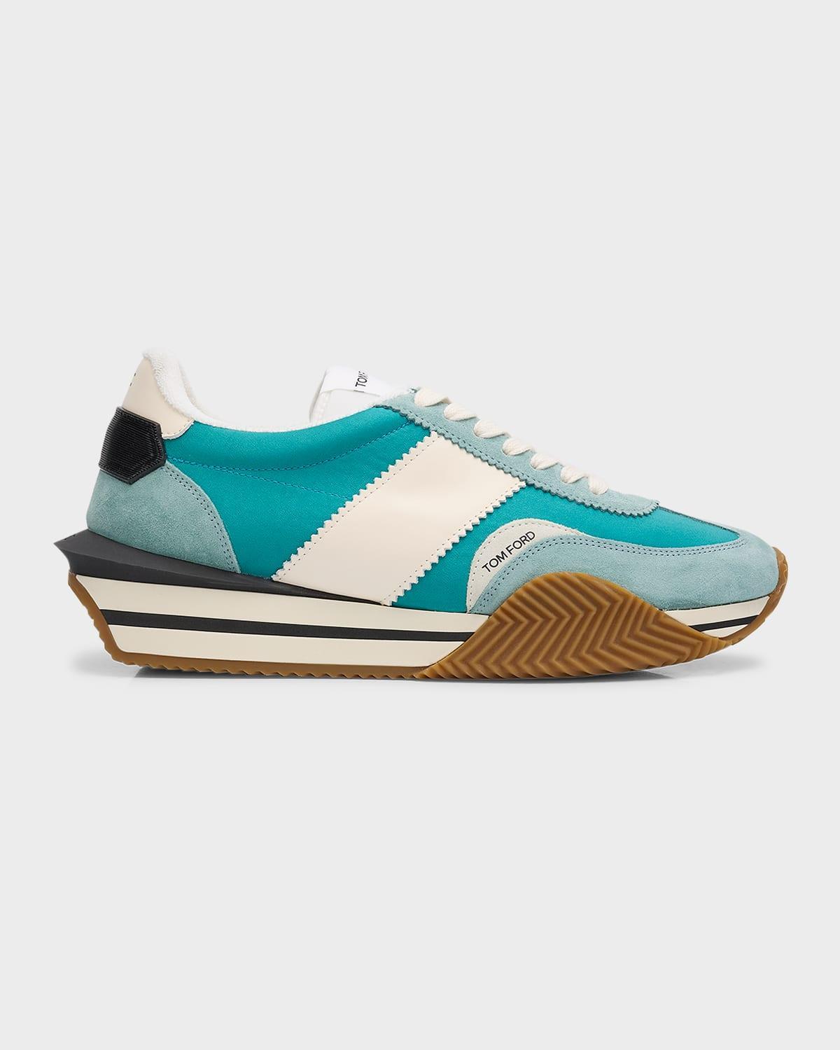 Mens Suede Running Sneakers Product Image