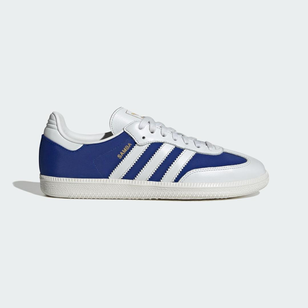 Mens adidas Samba OG Athletic Shoe Off White / Collegiate Green Product Image