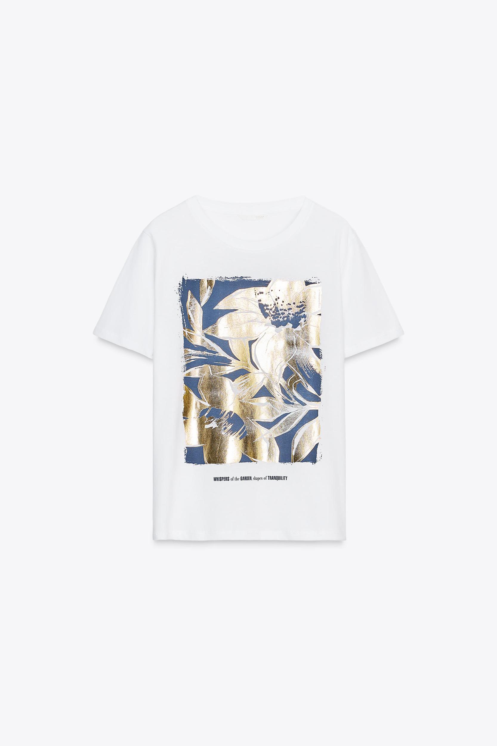 METALLIC PRINT T-SHIRT Product Image