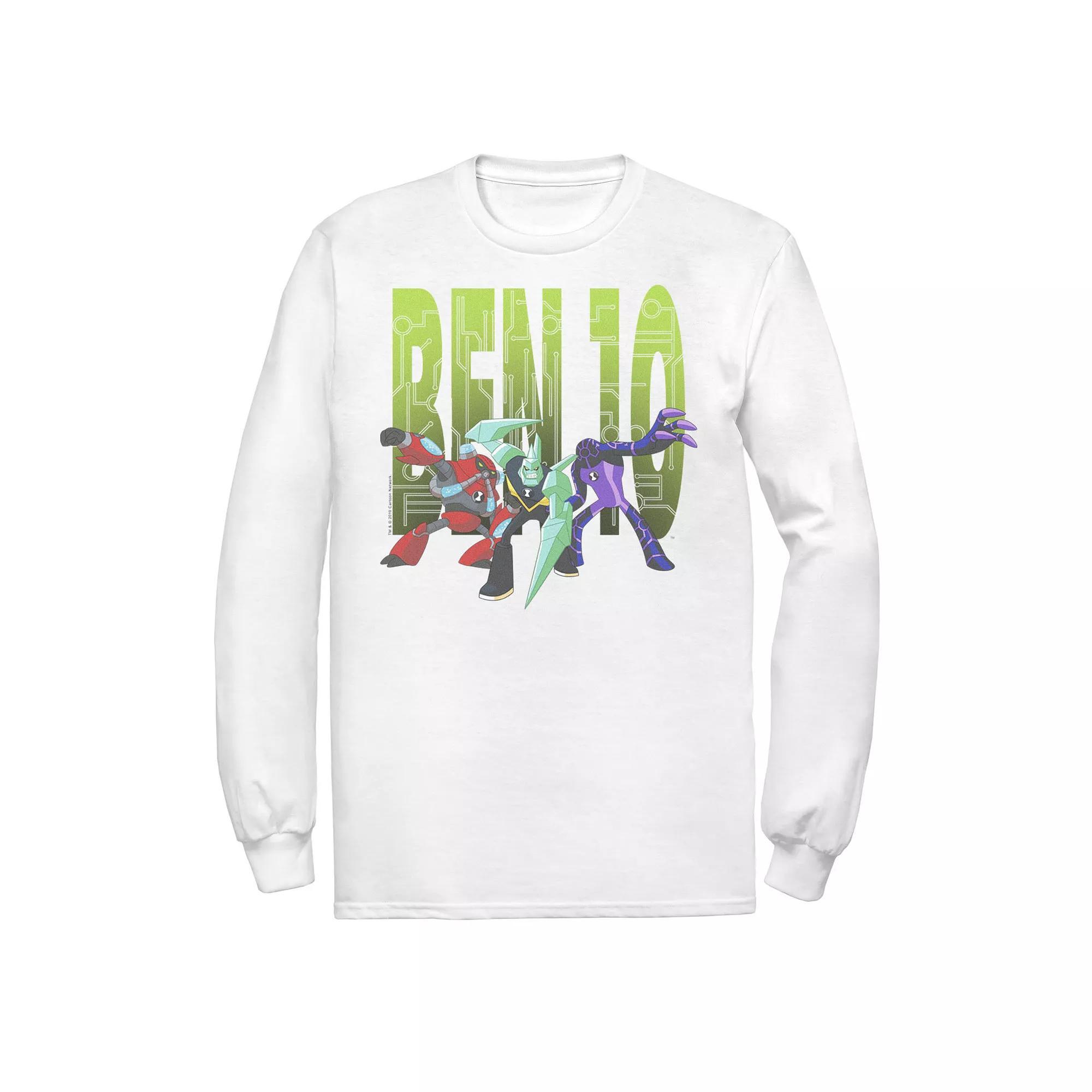 Men's Ben 10 Aliens Digital Trinity Tee, Size: XL, White Product Image
