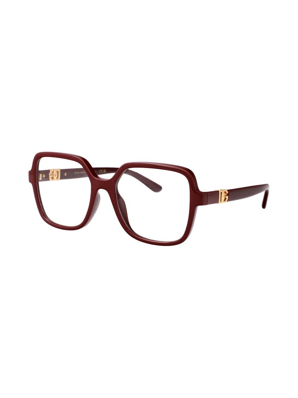 DOLCE & GABBANA Dg-plaque Glasses In Red Product Image