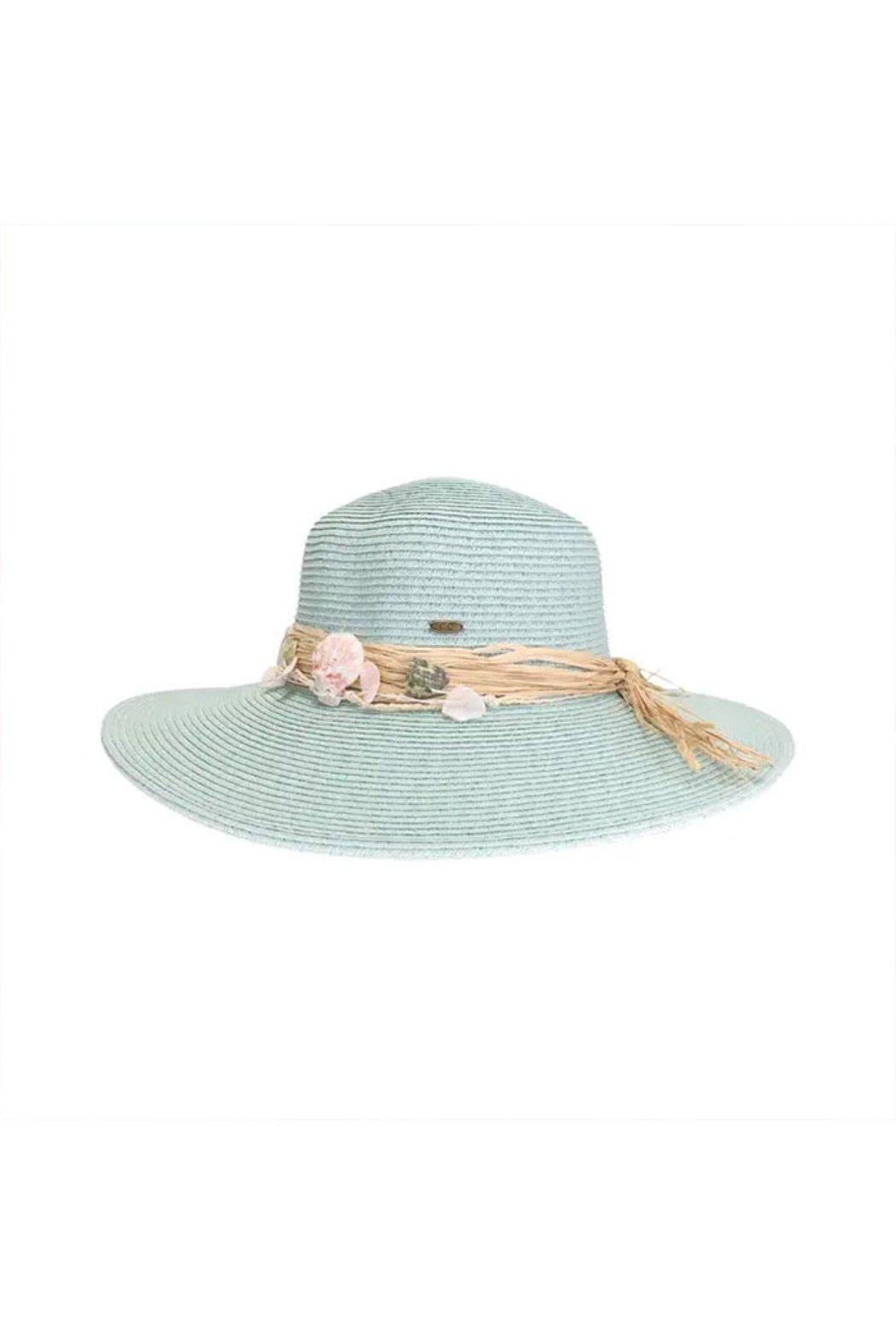 Shell Trim Wide Brim C.C Sun Hat Product Image