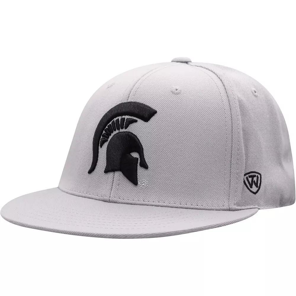Men's Top of the World Gray Michigan State Spartans Fitted Hat, Size: 7 3/4, Grey Product Image