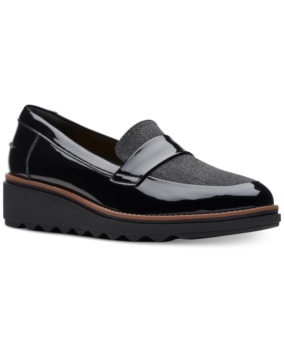 Clarks® Sharon Gracie Women's Leather Loafers, Size: 10, Black Product Image
