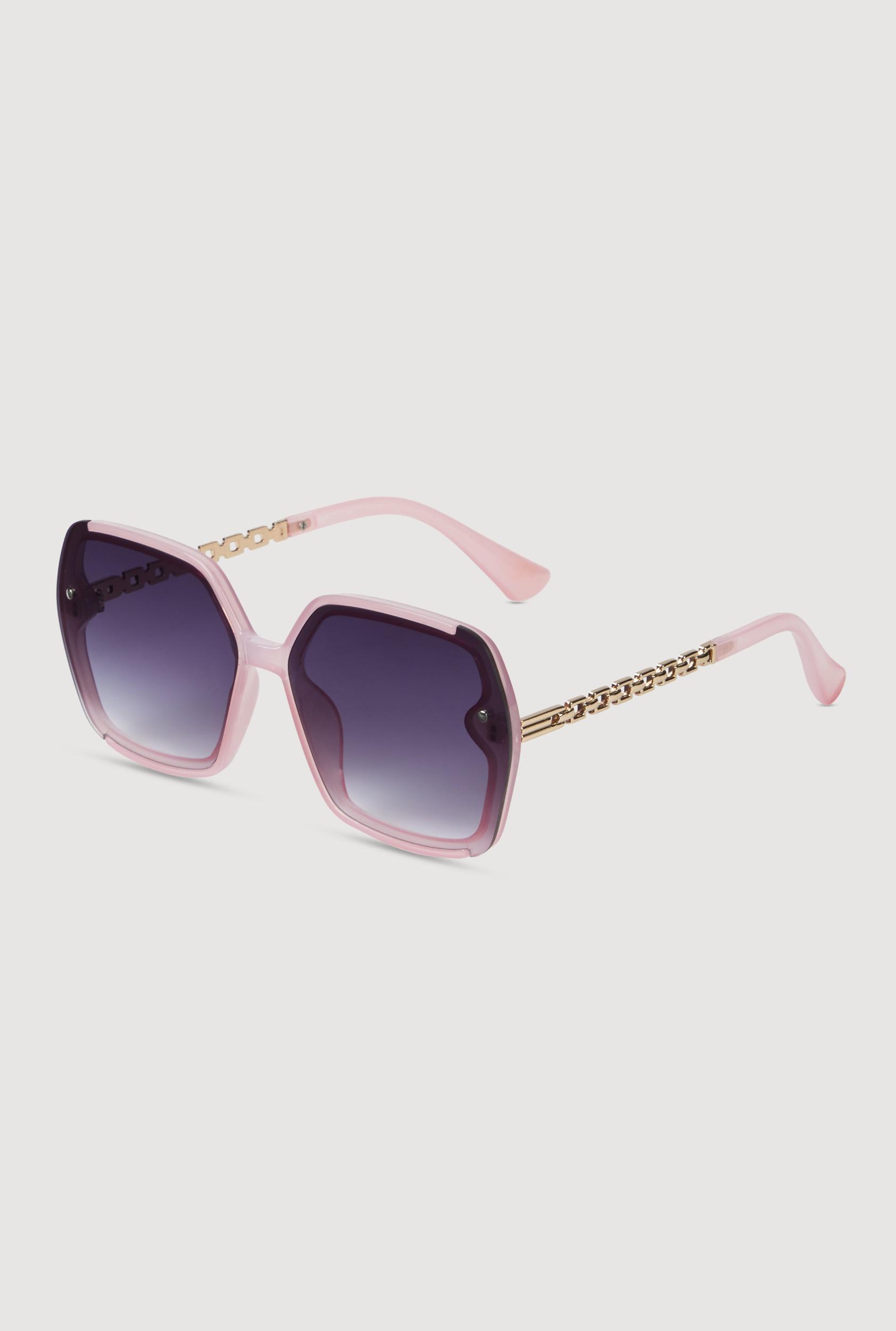 Oversized Chain Link Ombre Lens Sunglasses Female Product Image