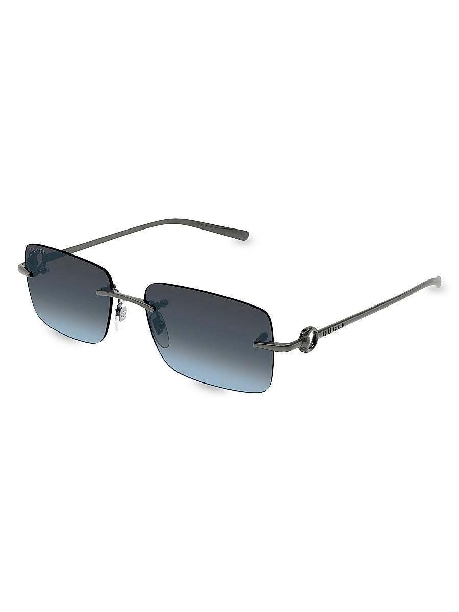 Womens C Decor 58MM 24K-Gold-Plated Metal Rimless Pilot Sunglasses Product Image