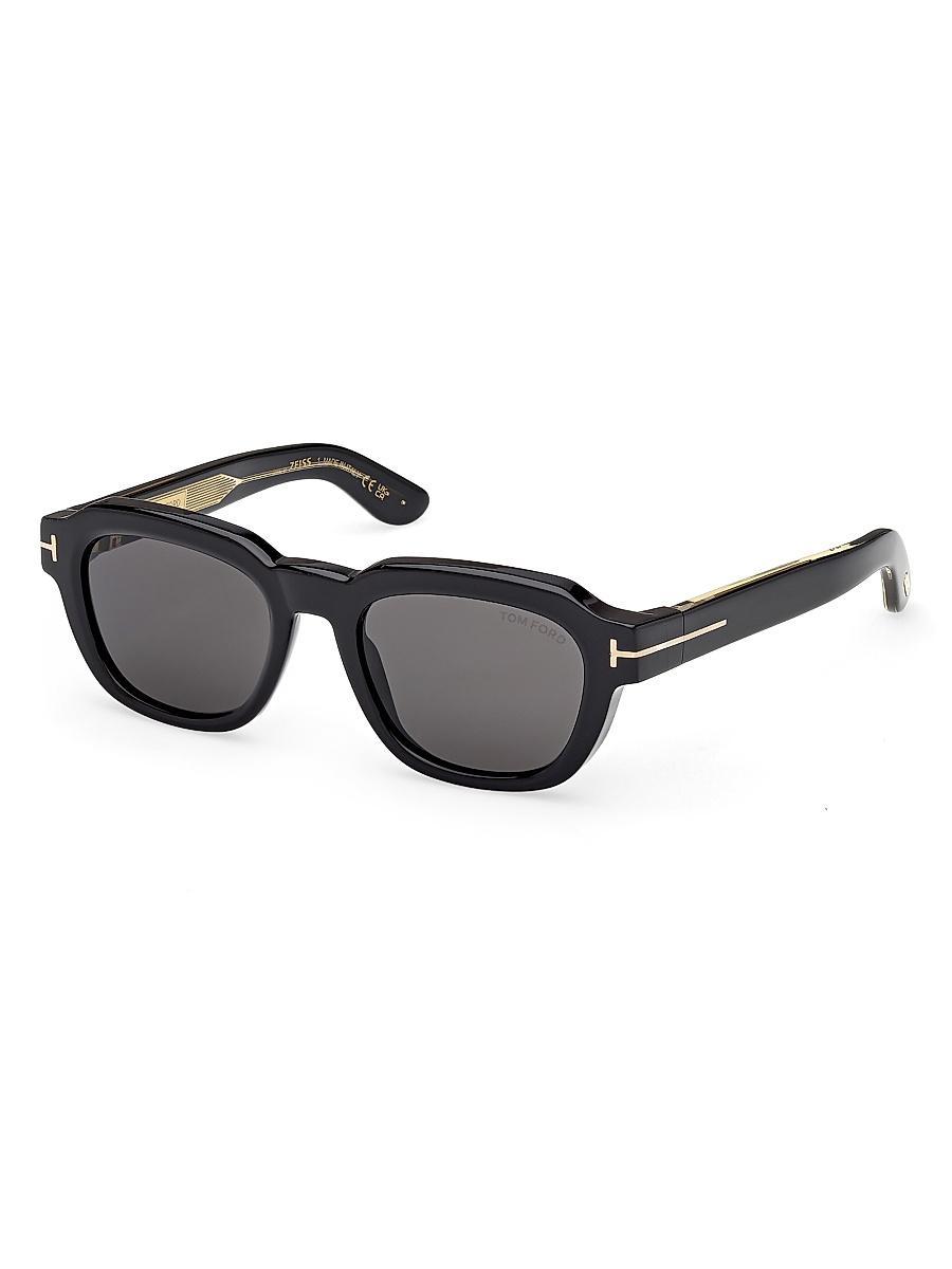 Mens TOM FORD ICON 52MM Rectangular Sunglasses Product Image