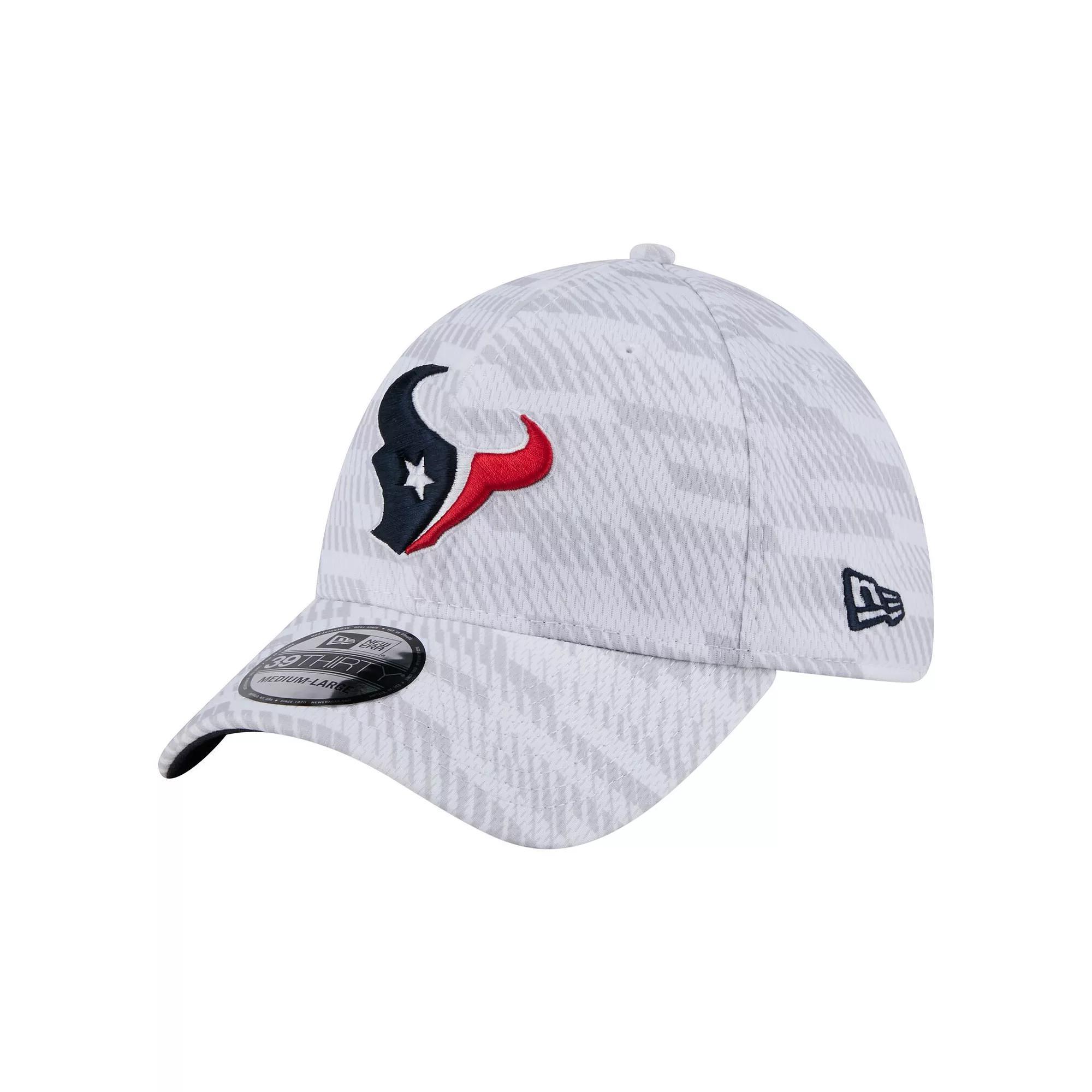 Men's New Era  White Houston Texans Gameday Graded 39THIRTY Flex Hat, Size: Medium/Large Product Image