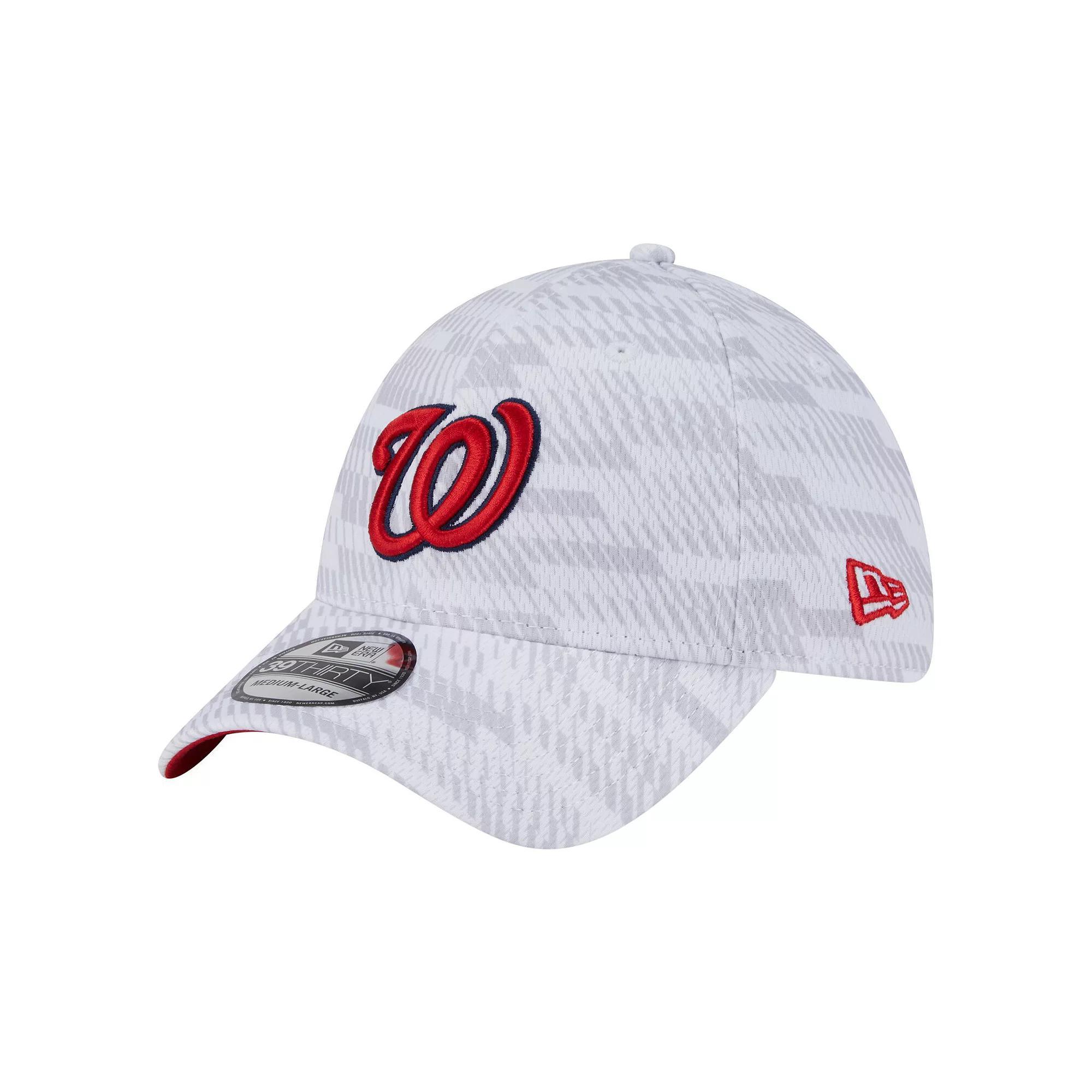 Men's New Era  White Washington Nationals Graded 39THIRTY Stretch Fit Hat, Size: Medium/Large Product Image