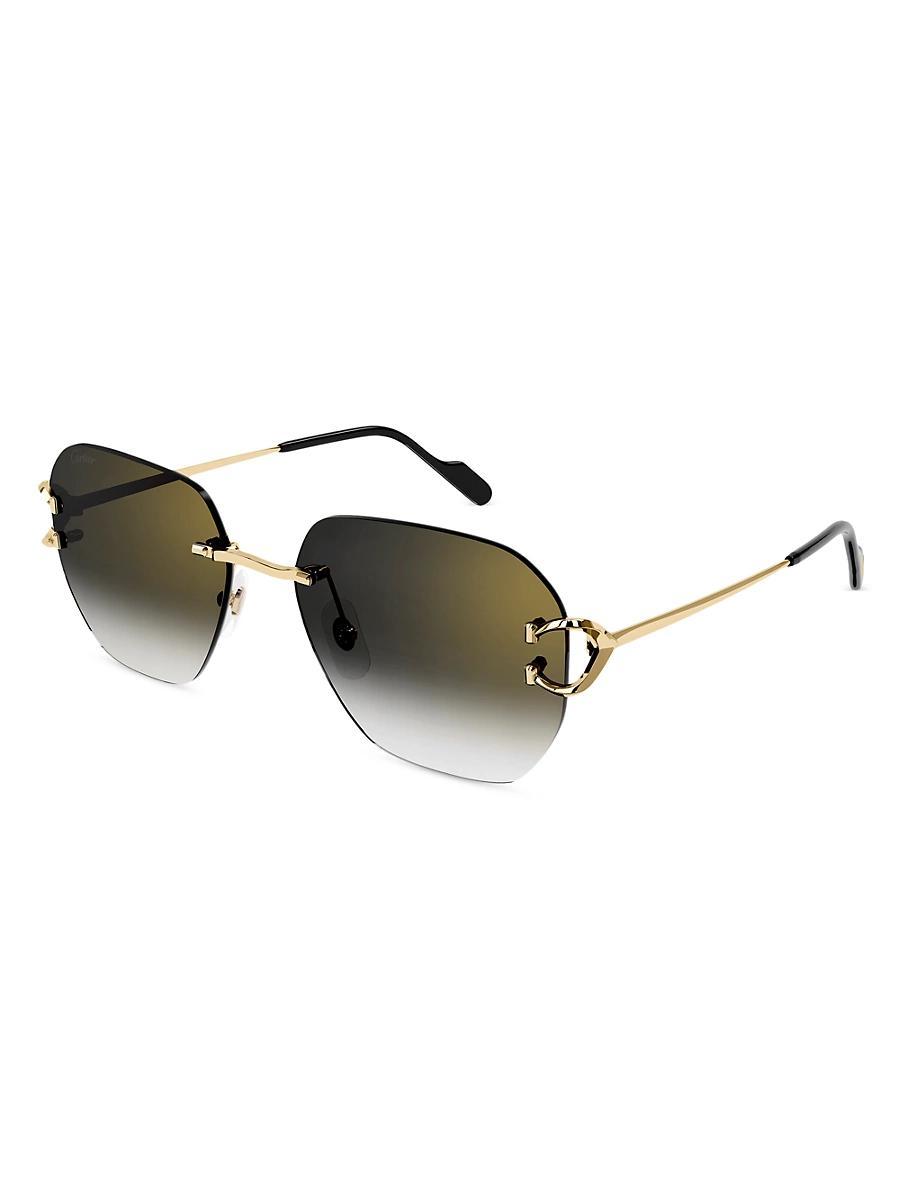 Womens Olivia 56MM Acetate Rectangular Sunglasses Product Image