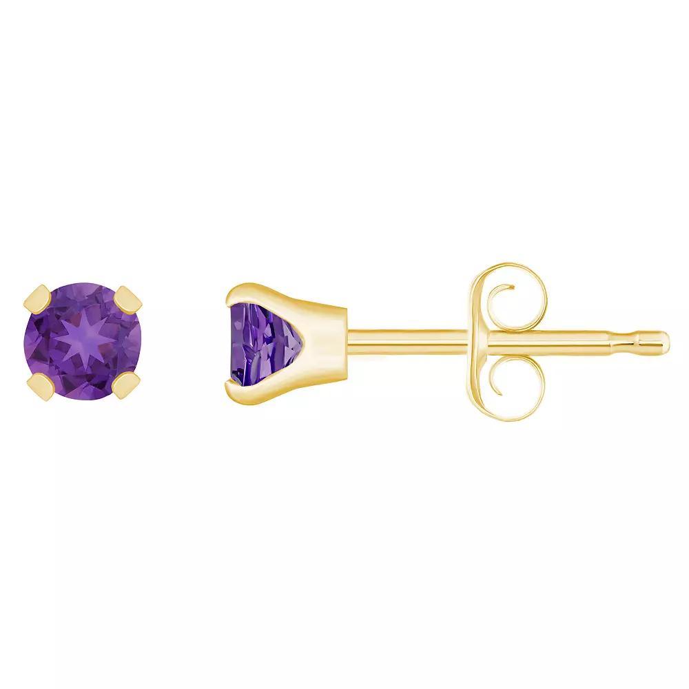14k White Gold Gemstone Stud Earrings, Women's, December Product Image
