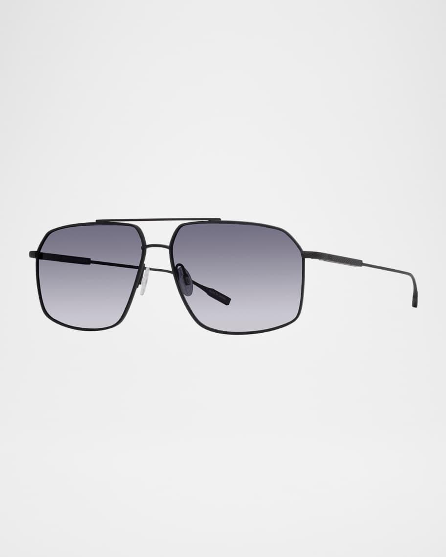 Mens Renzo Titanium Aviator Sunglasses Product Image
