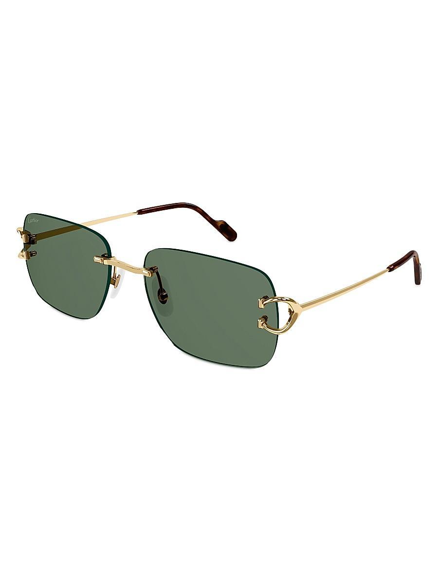 Mens C Dcor 59 Square Rimless Sunglasses Product Image