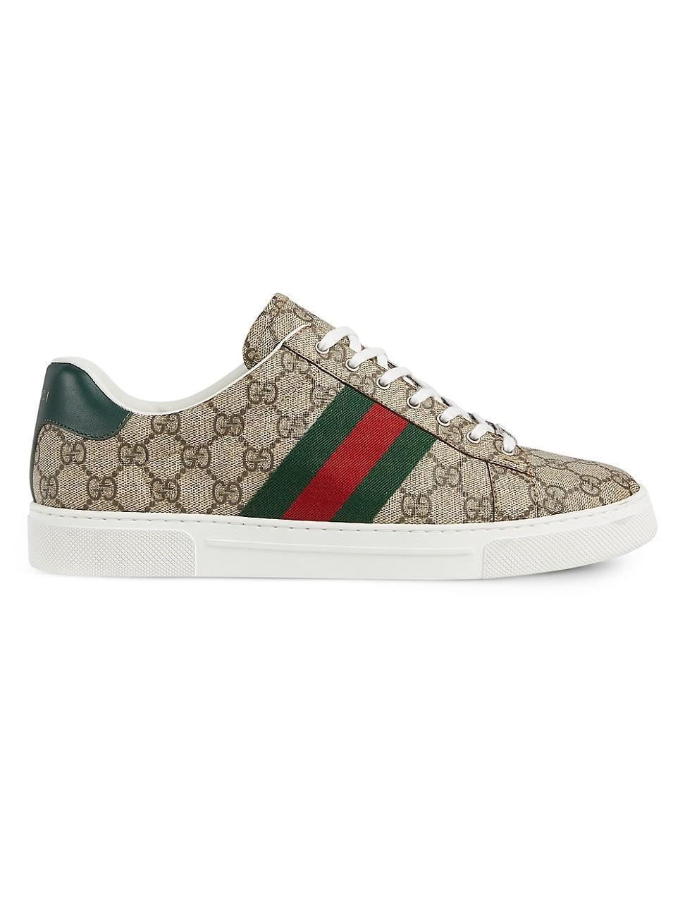 Mens Gucci Ace Low-Top Sneakers with Web Product Image