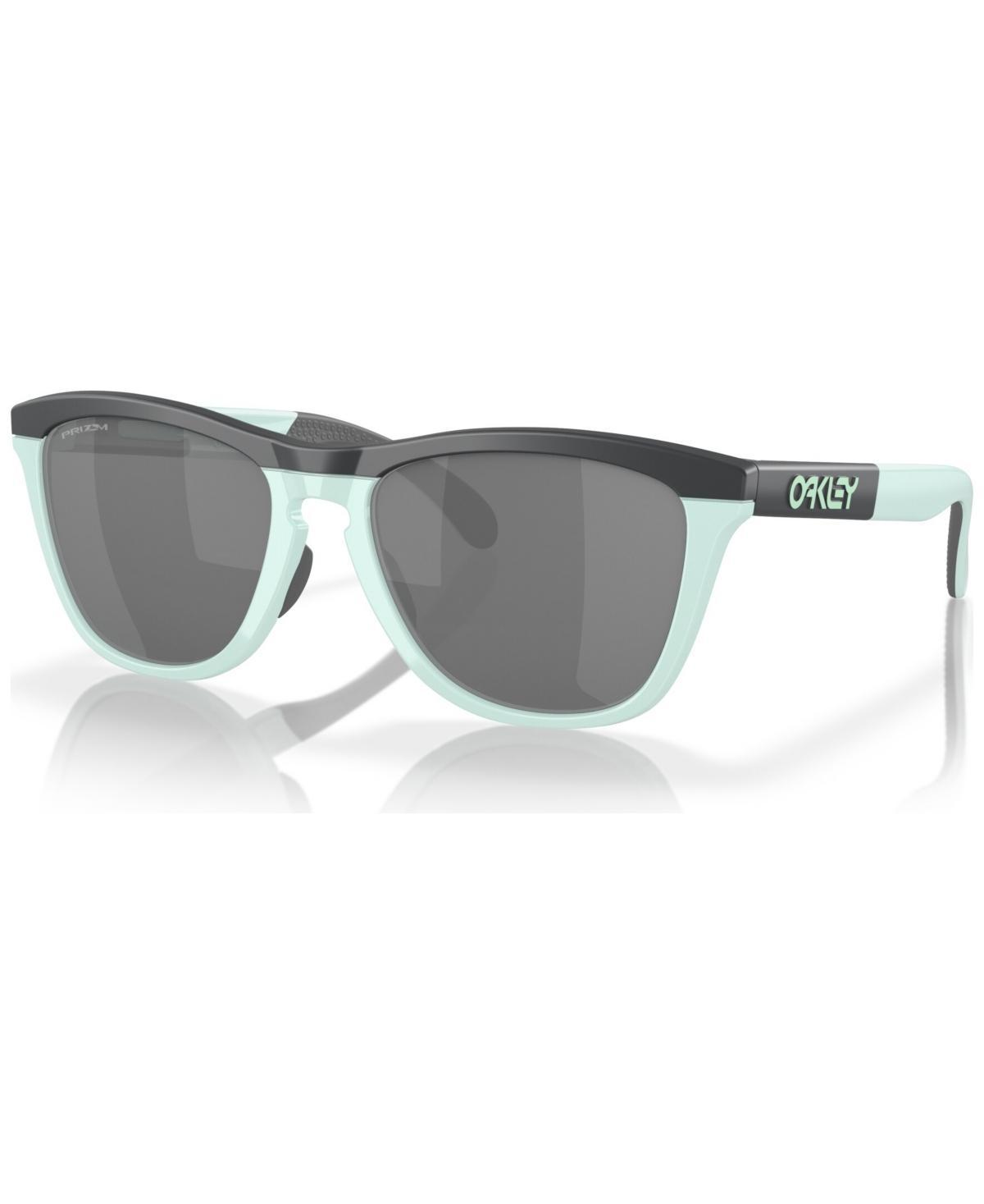 Oakley Mens OO9284 Frogskins Range 55mm Round Sunglasses - Matte Black/Prizm Grey Product Image