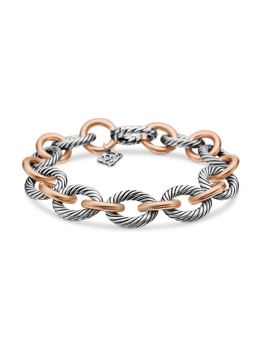 Womens Oval Link Chain Bracelet in Sterling Silver Product Image