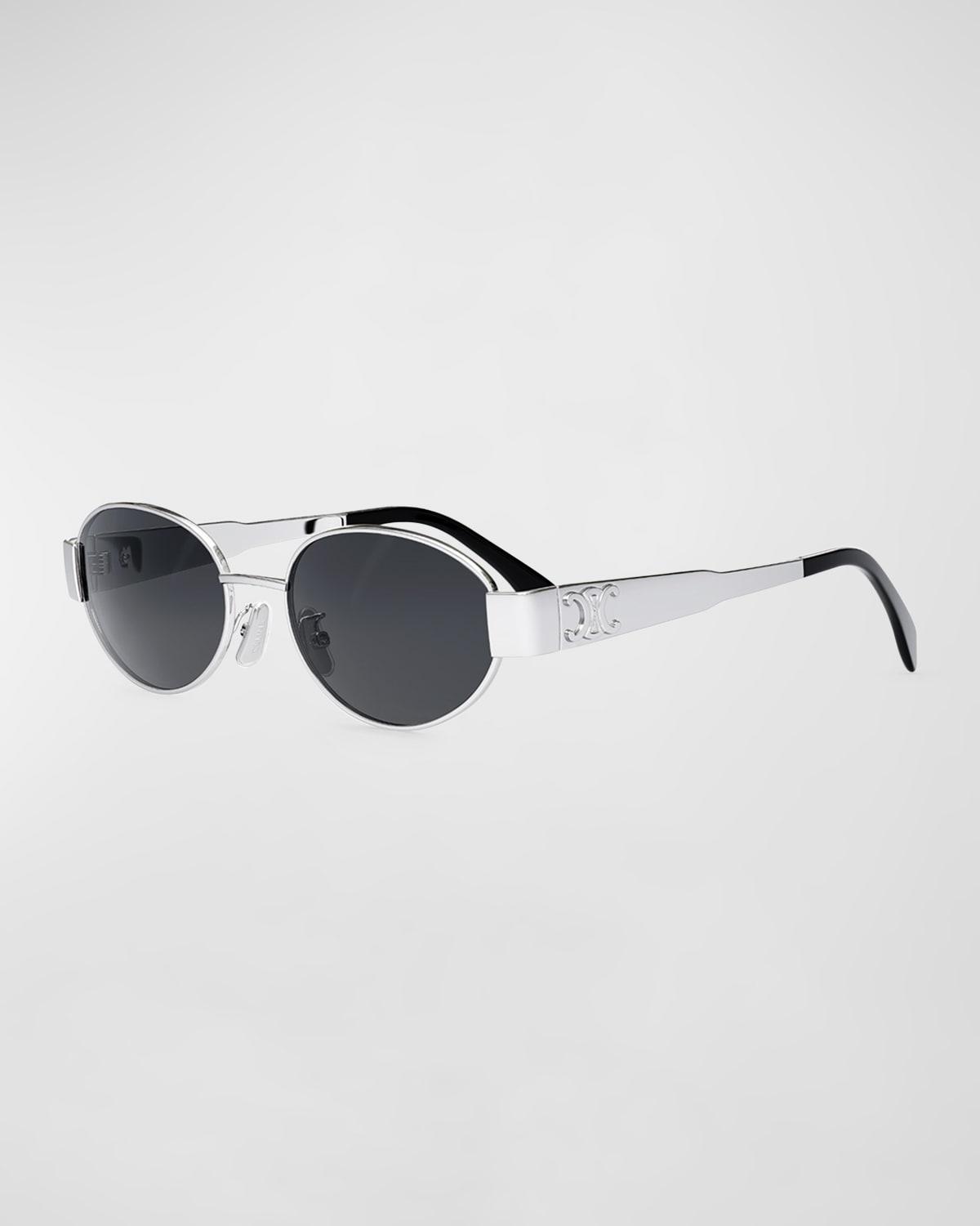 Mens Triomphe Metal Oval Sunglasses Product Image