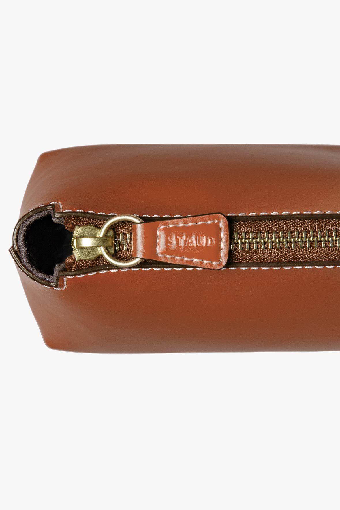 MINI SHIRLEY LEATHER BAG | SADDLE Product Image