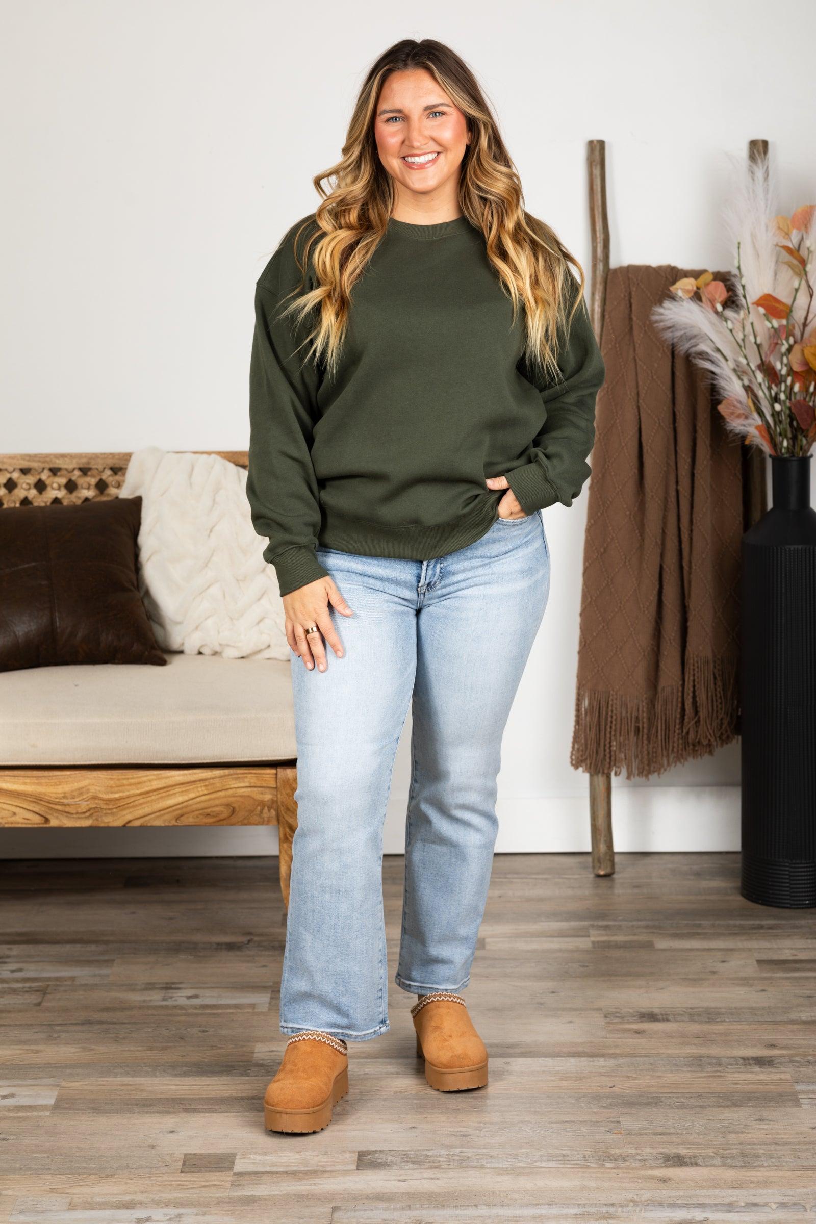 Fleece Round Neck Sweatshirt Product Image