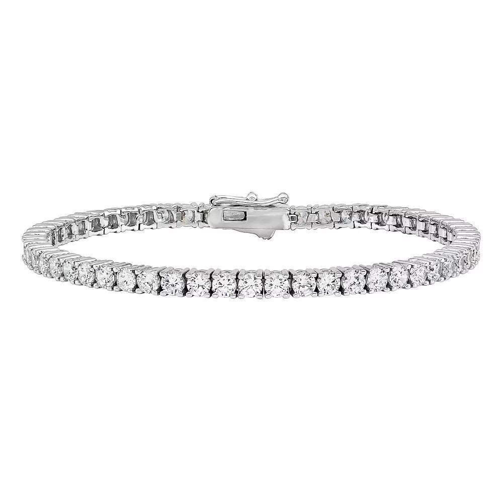 Sterling Shimmer Cubic Zirconia Bracelet, Women's, Size: 7" Product Image