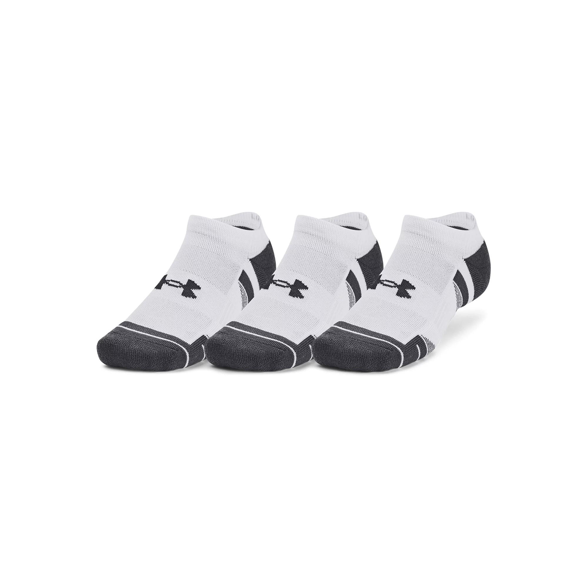 Under Armour Performance Tech 3-Pack No Show Socks, Women's, Size: Large, Gray Team Product Image