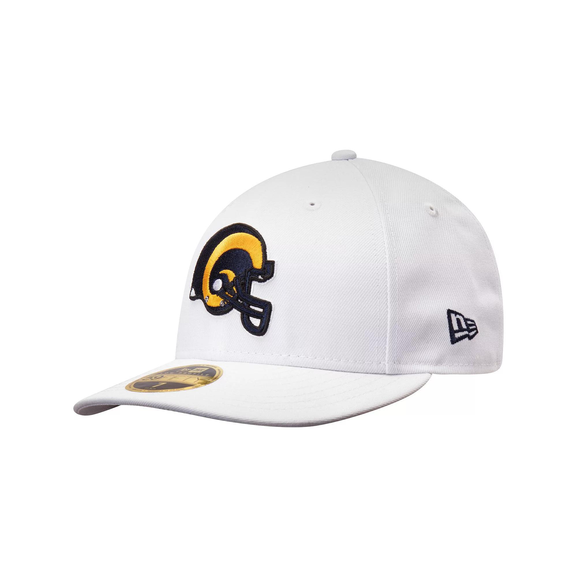 Men's New Era White Los Angeles Rams Historic Omaha Low Profile 59FIFTY Fitted Hat, Size: 7 1/4 Product Image