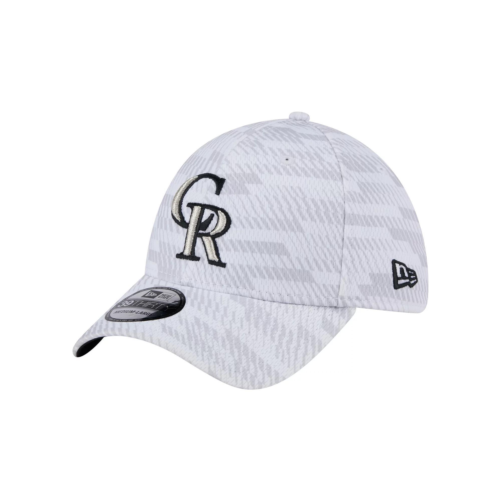 Men's New Era  White Colorado Rockies Graded 39THIRTY Flex Hat, Size: Small/Medium Product Image