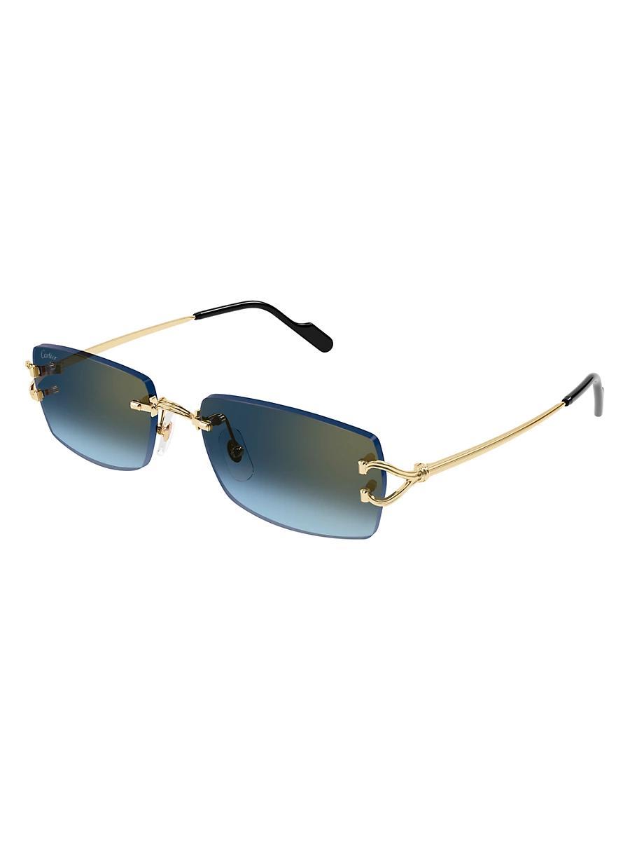 Mens C Decor 56MM Rimless Rectangular Sunglasses Product Image