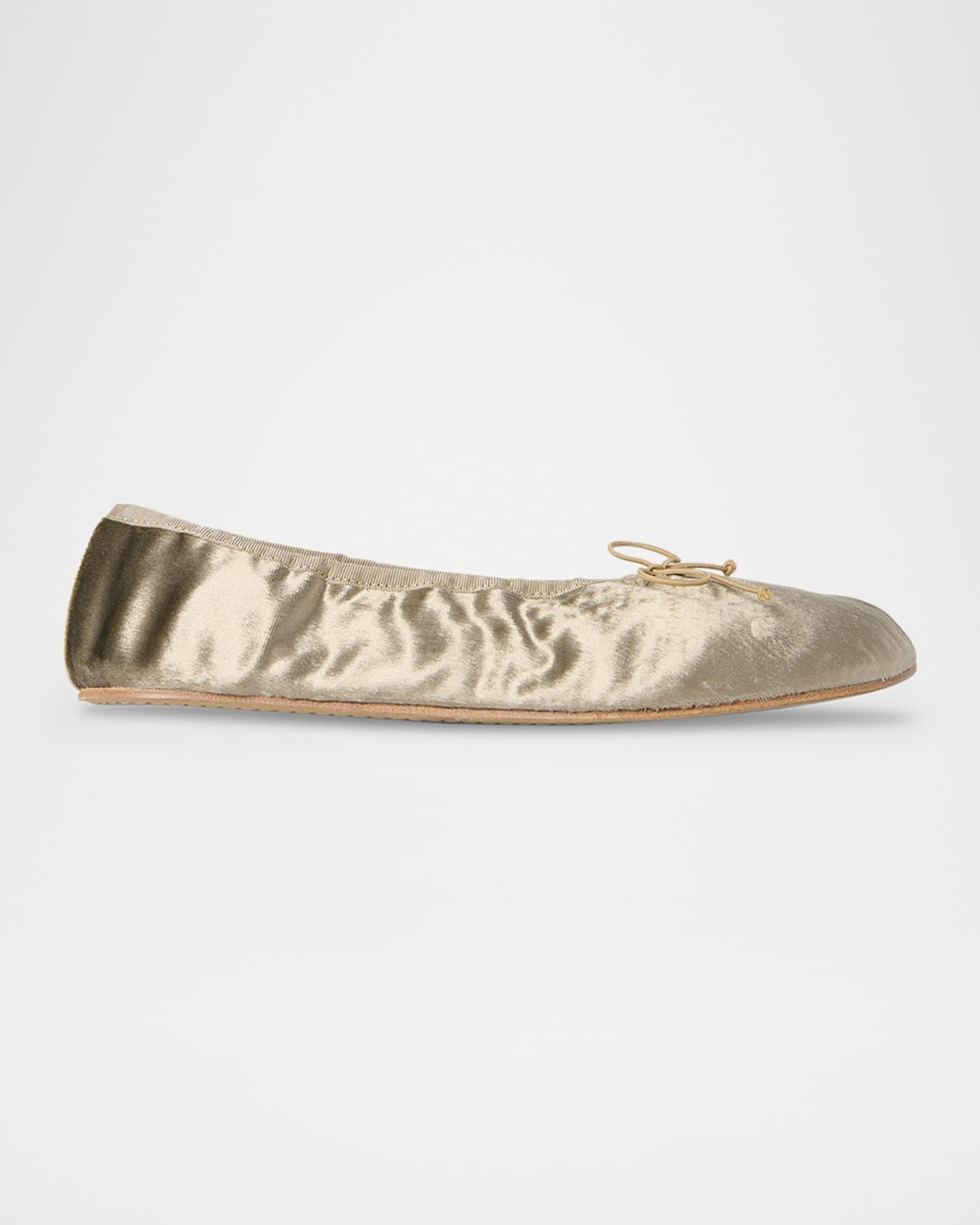 Velvet Ballerina Flats Product Image
