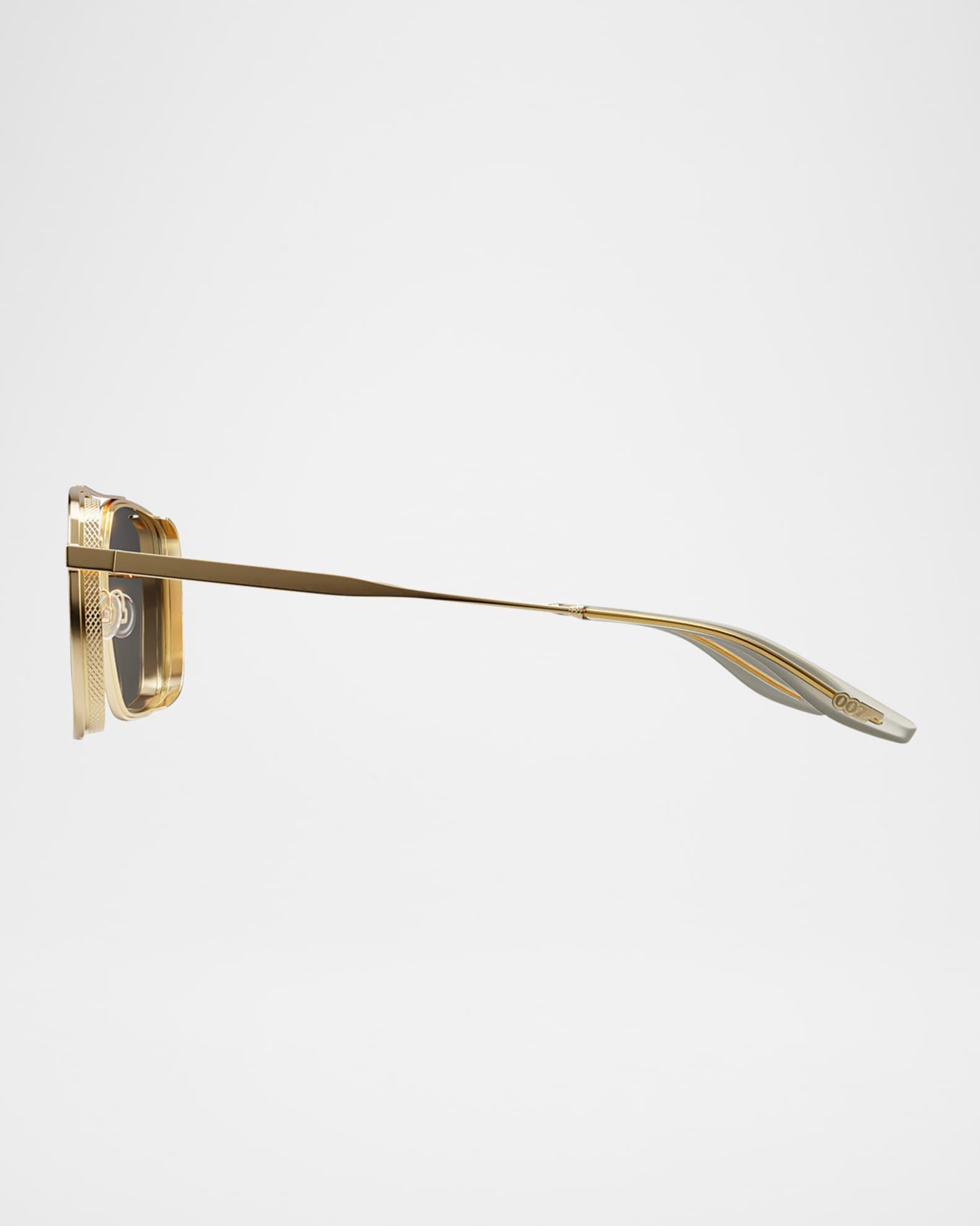 x 007 Men's Scaramanga Titanium Aviator Sunglasses Product Image