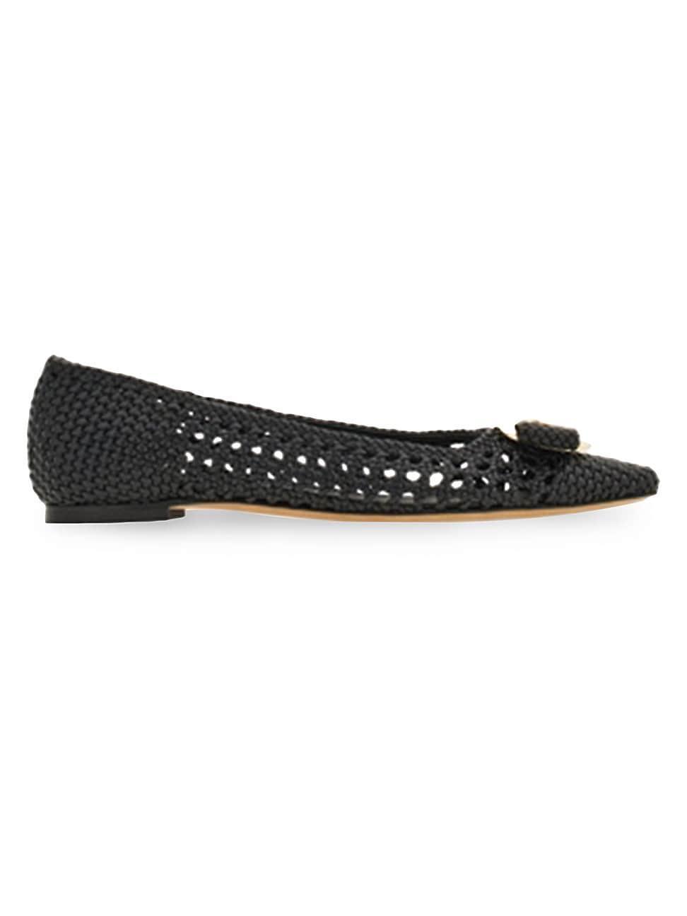 Ferragamo Womens Zia Woven Flats Product Image