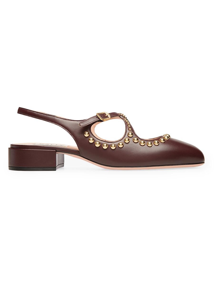 Womens Blariska 30MM Leather Slingback Pumps Product Image