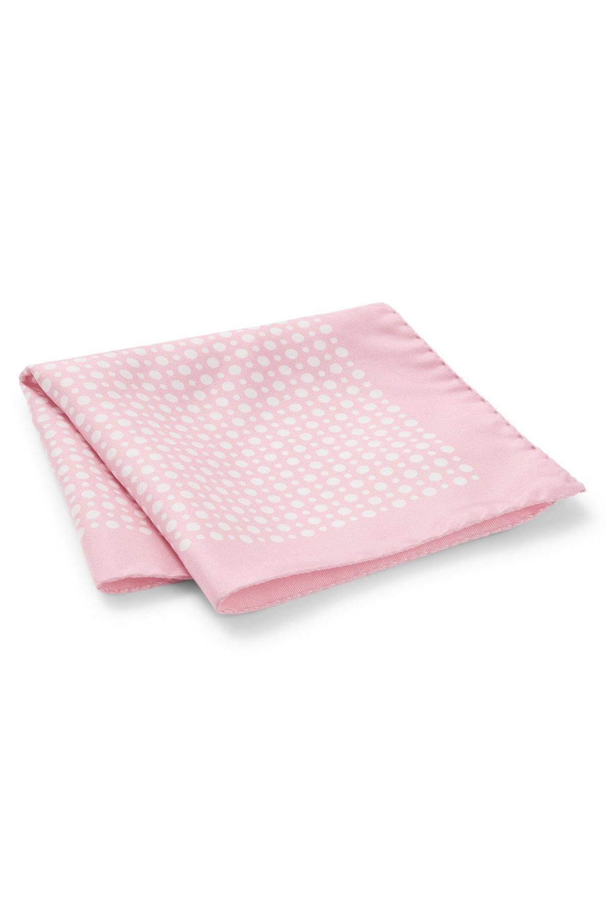 BOSS - BECKHAM x BOSS printed silk pocket square - light pink Product Image