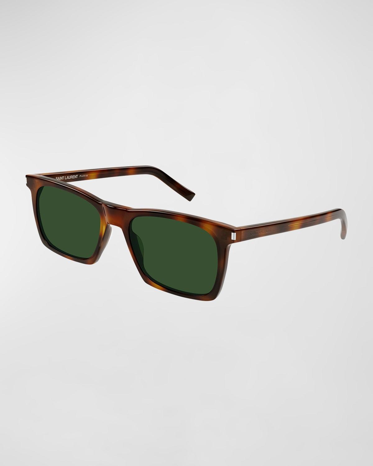 Mens Slim Acetate Rectangle Sunglasses Product Image