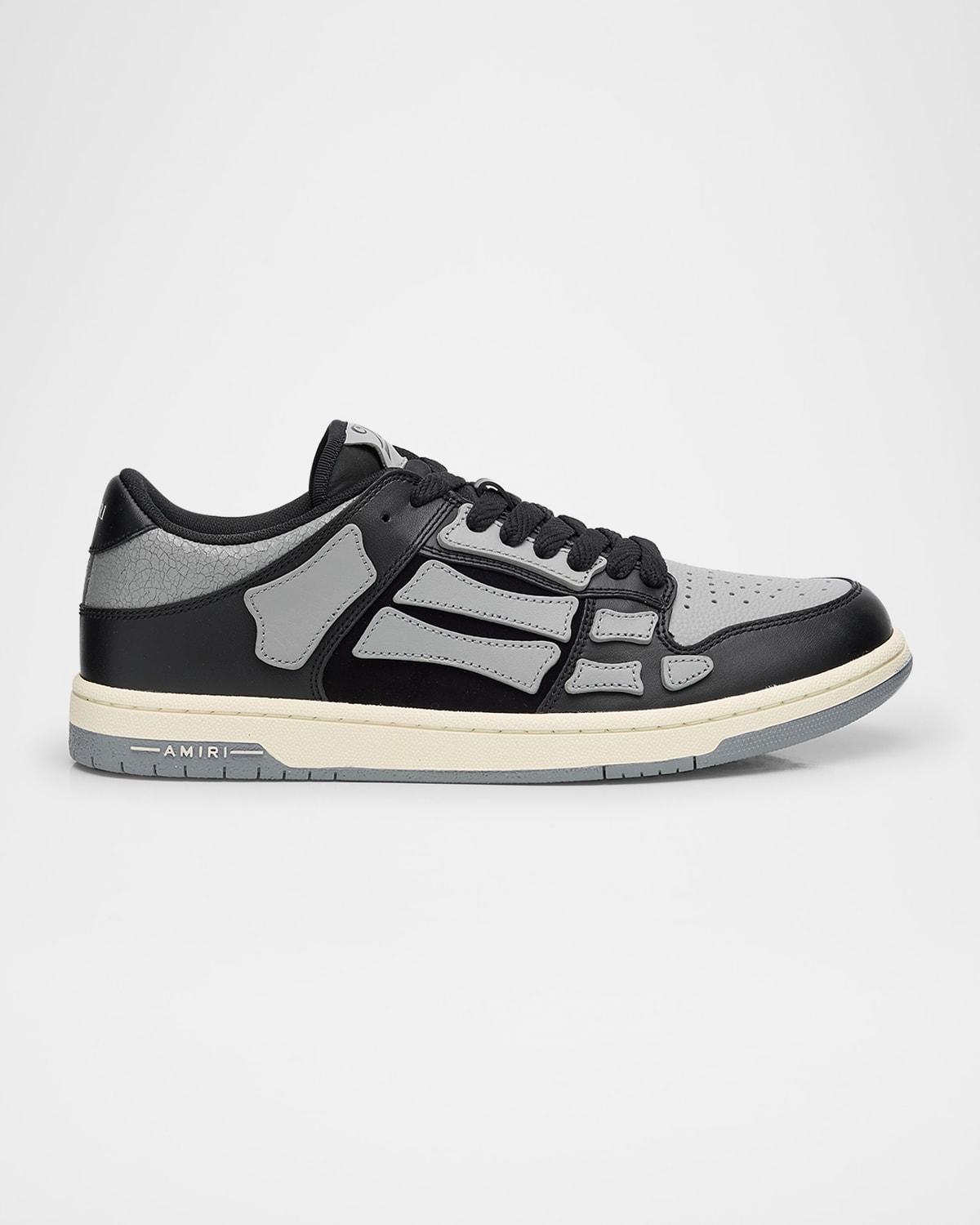 Mens Skel Low-Top Two-Tone Leather Sneakers Product Image