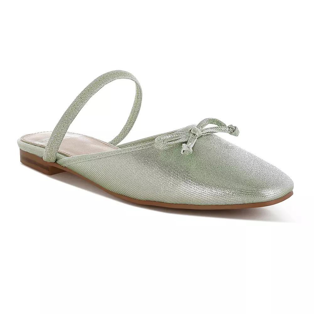 Rag & Co Opalia Women's Glitter Bow Mules, Size: 10, Green Product Image