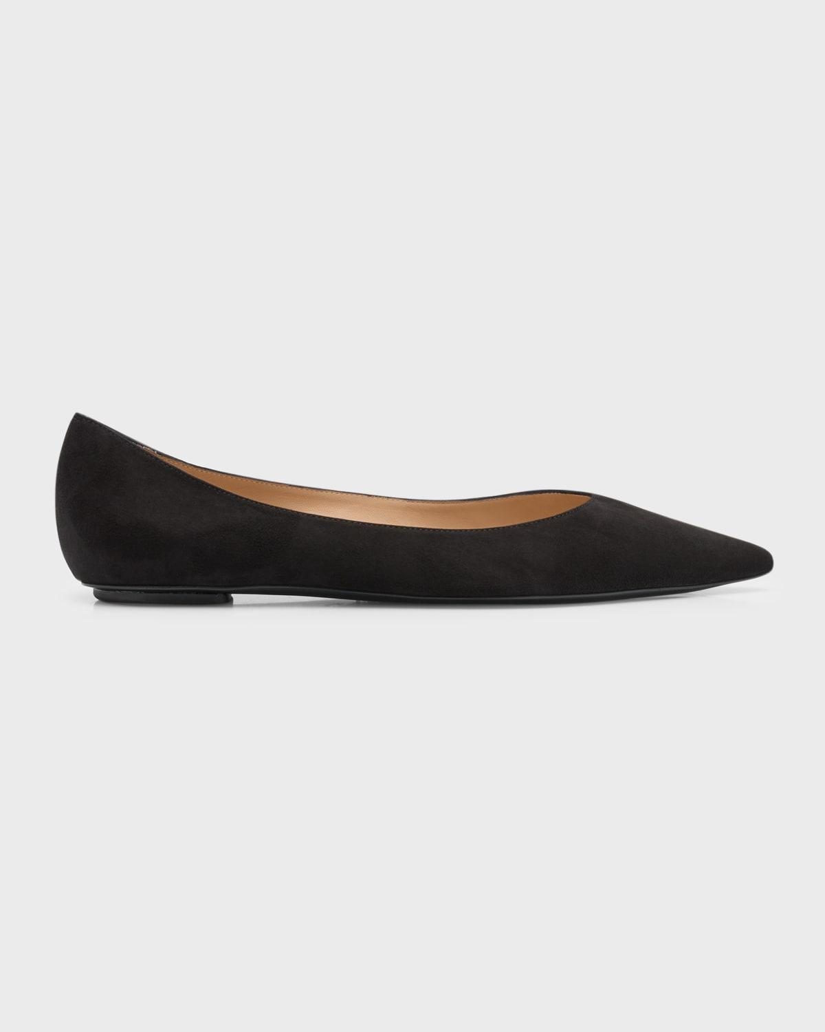 Emilia Suede Point-Toe Ballerina Flats Product Image