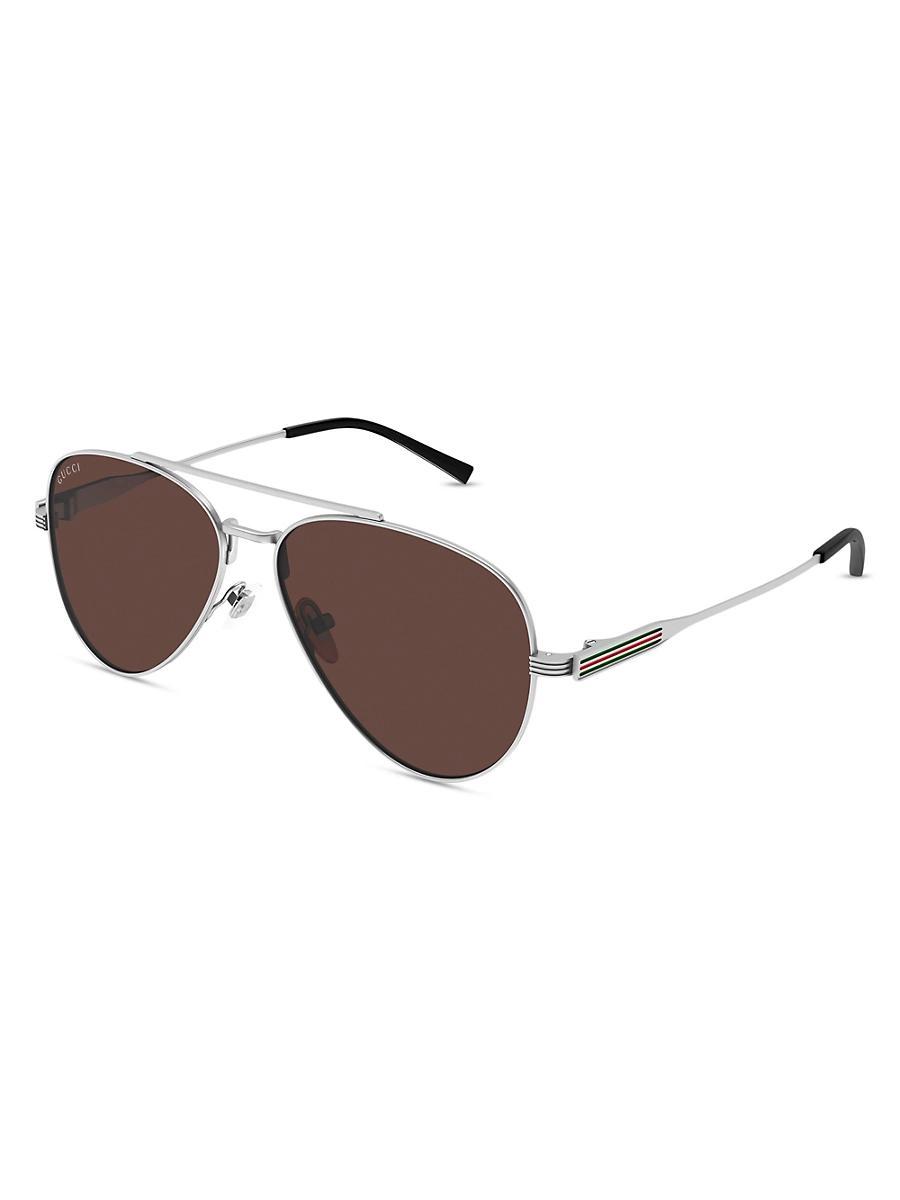 Mens 57MM Pilot Sunglasses Product Image