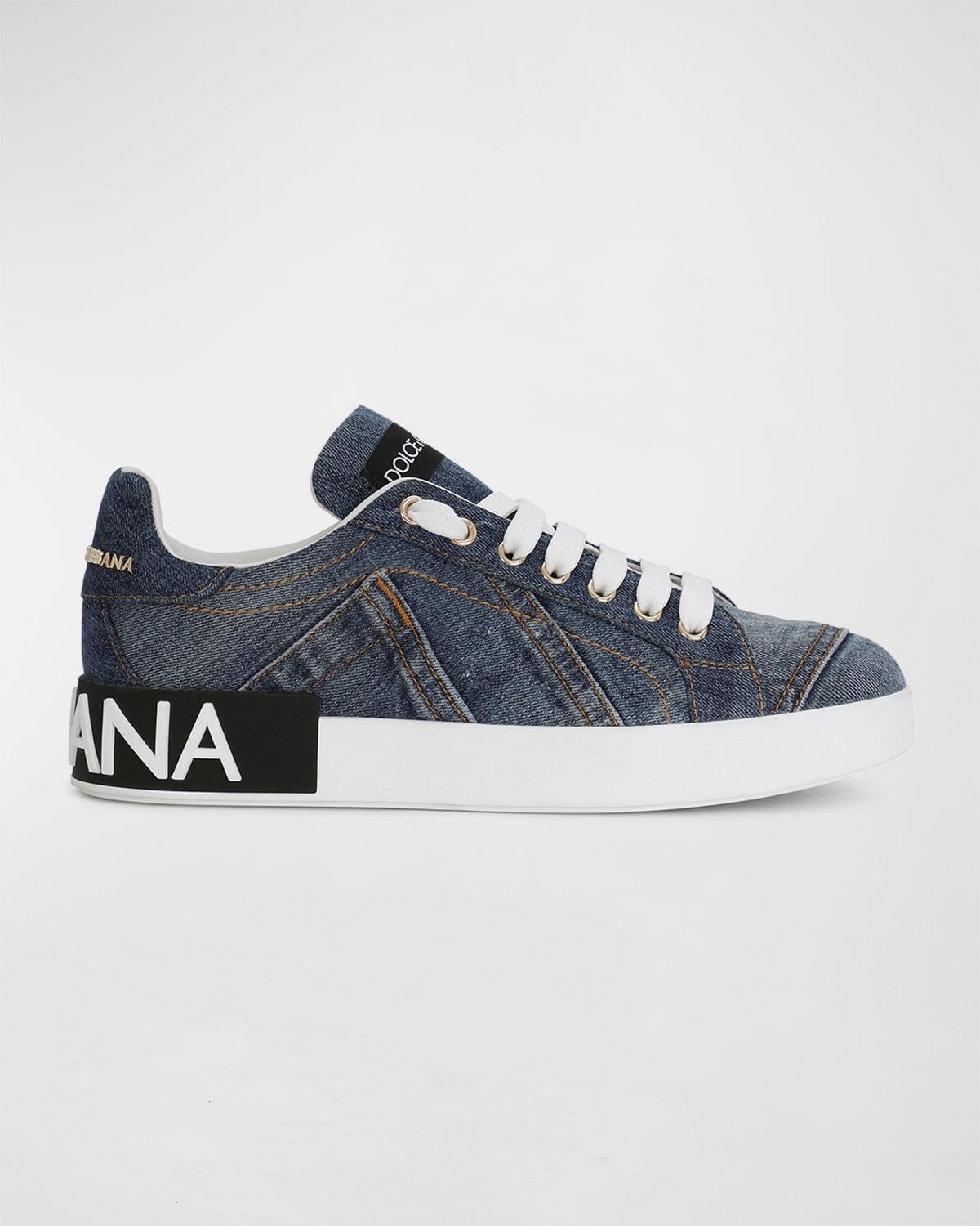 Portofino Denim Patchwork Sneakers Product Image