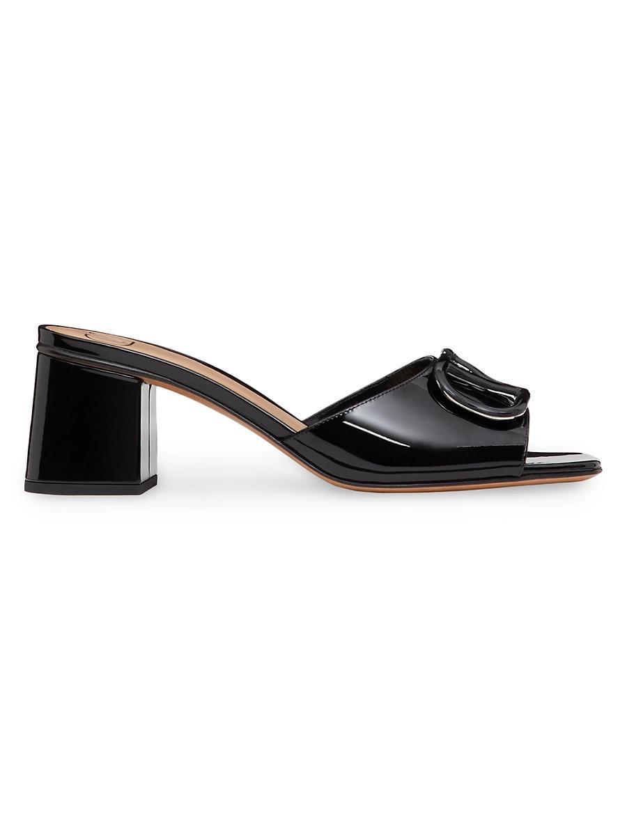 Womens VLogo Signature 60MM Patent Leather Slide Sandals Product Image