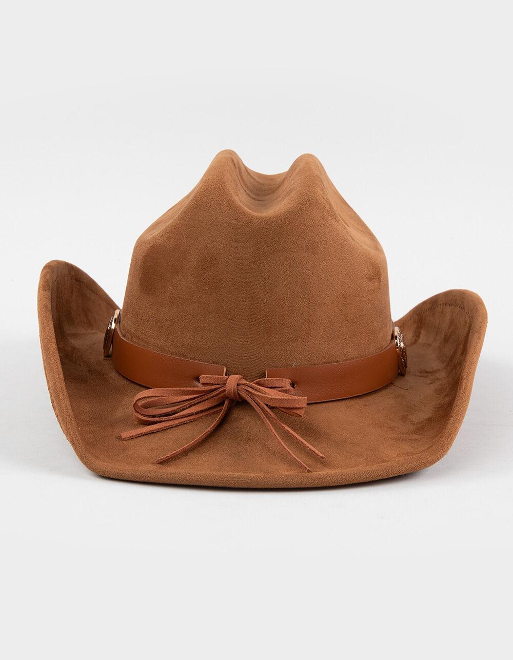 Heart Belted Womens Cowboy Hat - BROWN Product Image
