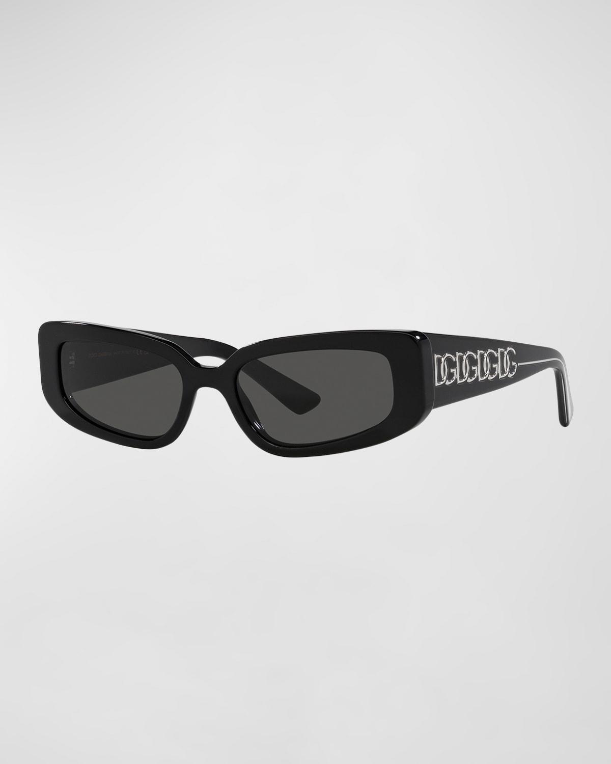 Mens 57MM Rectangular Sunglasses Product Image